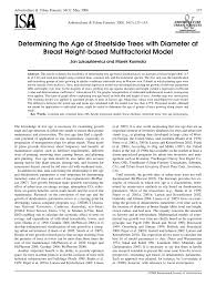 Pdf Determining The Age Of Streetside Trees With Diameter