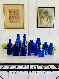 Vintage Cobalt Blue Glass Medicine Beer