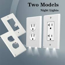 Wall Outlet Cover Duplex Receptacle Wall Plate With Led Night Light For Sale Online Ebay