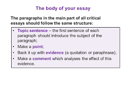 Body Paragraph Graphic Organizer       below for COMMON MISTAKES    