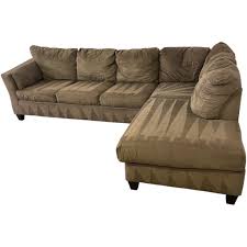used brown 2 piece sectional oneup