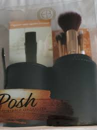 posh makeup brush organizer w brushes