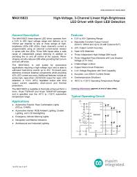 Max1682 Maxim Integrated Led Lighting Drivers Datasheets