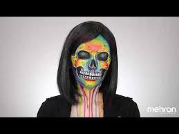 rainbow skull halloween costume makeup