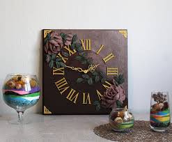 large wood wall clock sculptural