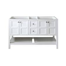 Buy bathroom vanity cabinets online at thebathoutlet · free shipping on orders over $99 · save up to 50%! Virtu Usa Winterfell 60 In W Bath Vanity Cabinet Only In White Ed 30060 Cab Wh The Home Depot