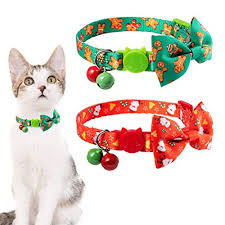 Christmas dog collars, cat collars for small to large dogs, kittens and puppies for the holidays. Christmas Cat Collar 2 Packs Adjustable Cats Breakaway Collars Bowtie Collars With Bells Cute Snowman Gingerbread Christmas Pattern For Cats Kitten Buy Online In China At China Desertcart Com Productid 167143652