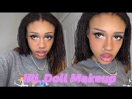 following an irl doll makeup tutorial