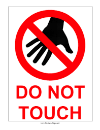 Do not use sign pdf. Printable Do Not Touch Sign