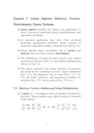 Chapter 7 Linear Systems