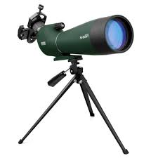 spotting scope with tripod and phone