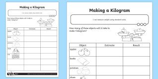 Making A Kilogram Worksheet Worksheet Measurement Grams