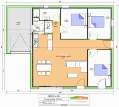 plan maison 90 m2 moderne