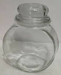 vintage clear glass apothecary canister