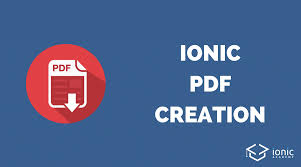 how to create pdf files with ionic