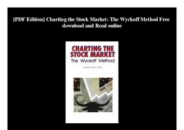 Pdf Edition Charting The Stock Market The Wyckoff Method