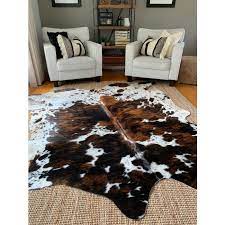 tricolor cowhide rug