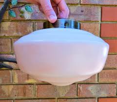 Vintage Pink Glass Shade Light Fitting