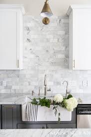 gray and white and marble kitchen