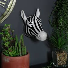 Decorative Ceramic Wall Mounted Zebra Head