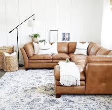 leather sectional sofa modern farmhouse