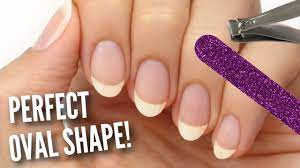 shape your nails perfectly oval tips