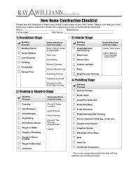 home construction checklist template