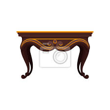 Flat Vector Icon Of Antique Wooden