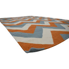 pier 1 blue orange and cream rug 90