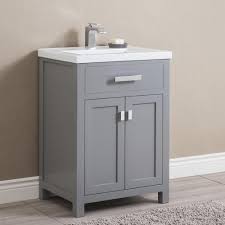 24 inch bathroom vanity louvered shutter door style distressed blue color (24wx21dx35h) ccf47523bu regular price: Water Creation Myra 24 In Bath Vanity In Cashmere Grey With Integrated Ceramics Vanity Top And Sink Myra24g The Home Depot