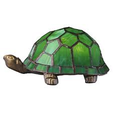 Green Glass Tortoise Tiffany Lamp