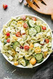 Simple Pesto Pasta Salad gambar png