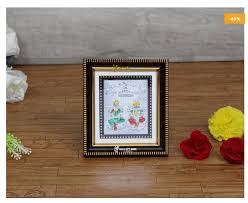 silver lakshmi ganesha frame for gift