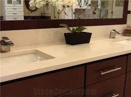 White Bathroom Quartz Stone Surface