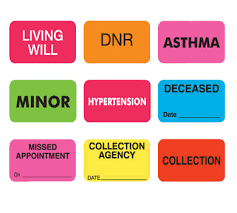 Medical Chart Labels Patient Alerts Allergy Hipaa