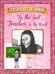 Certificate To The Best Teacher In The World To Customize Online And F