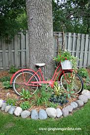 Upcycled Vintage Garden Decor Gingham