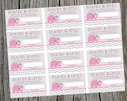 Instant Download Printable Diaper Raffle Tickets Pink Elephant And