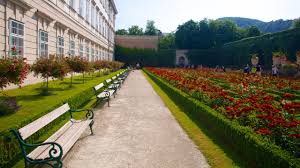 mirabell palace and gardens in city