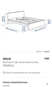 Ikea Malm Queen Size Bed Frame