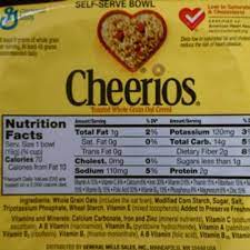 calories in general mills cheerios on