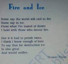 poem fire and ice by robert frost