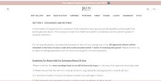 does j co jewellery offer free returns