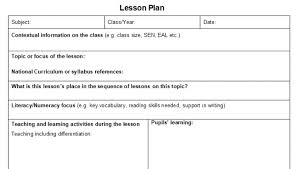 11 Free Lesson Plan Templates For Teachers