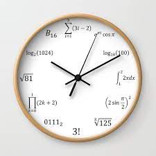 Math Equations And Notations Wall Clock