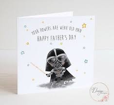Star wars fathers day cards. Star Wars Darth Vader Fathers Day Card Dad Daddy Father Ebay