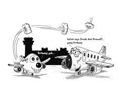 Proses penerbangan pesawat terbang lion air ketika take off pesawat terbang indonesia. Karikatur Pesawat Tua Terbang Republika Online