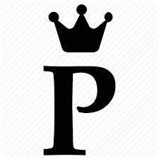 Alphabet Crown English Letter P Royal Icon