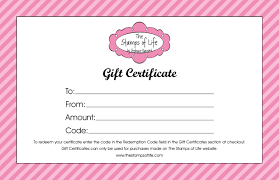 gift certificate free template