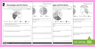 pie charts diffeiated worksheets
